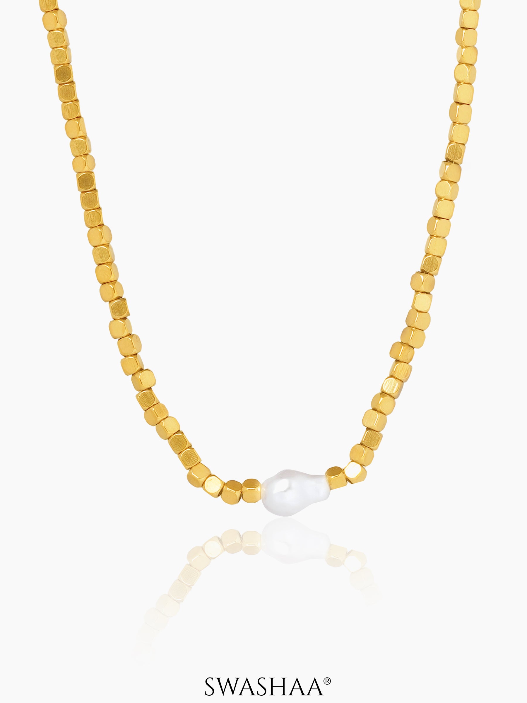 Shaaina 18K Gold Plated Choker Necklace Gold