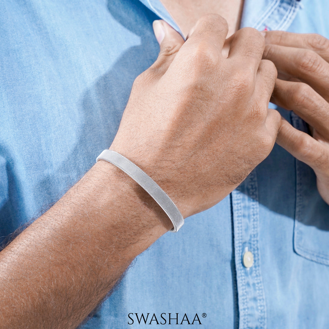 Shaan Cuff Men's Bracelet Silver