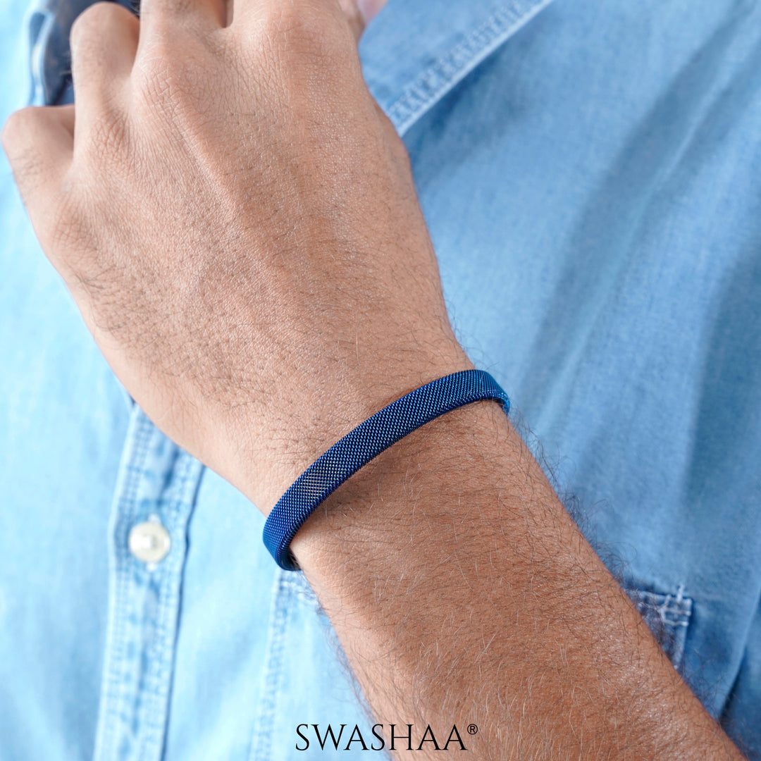 Shaan Cuff Men's Bracelet Blue