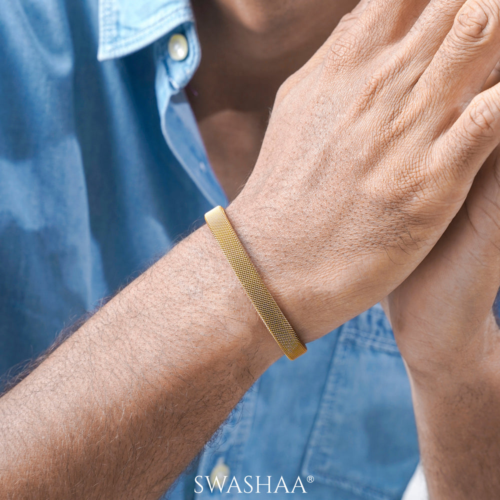 Shaan Cuff Men's Bracelet 18K Gold Plated