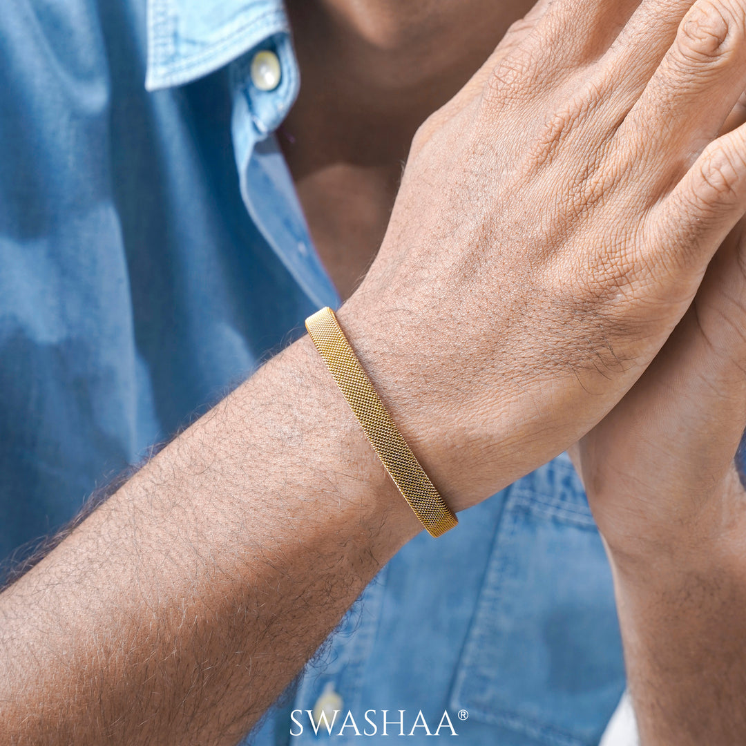Shaan Cuff Men's Bracelet 18K Gold Plated