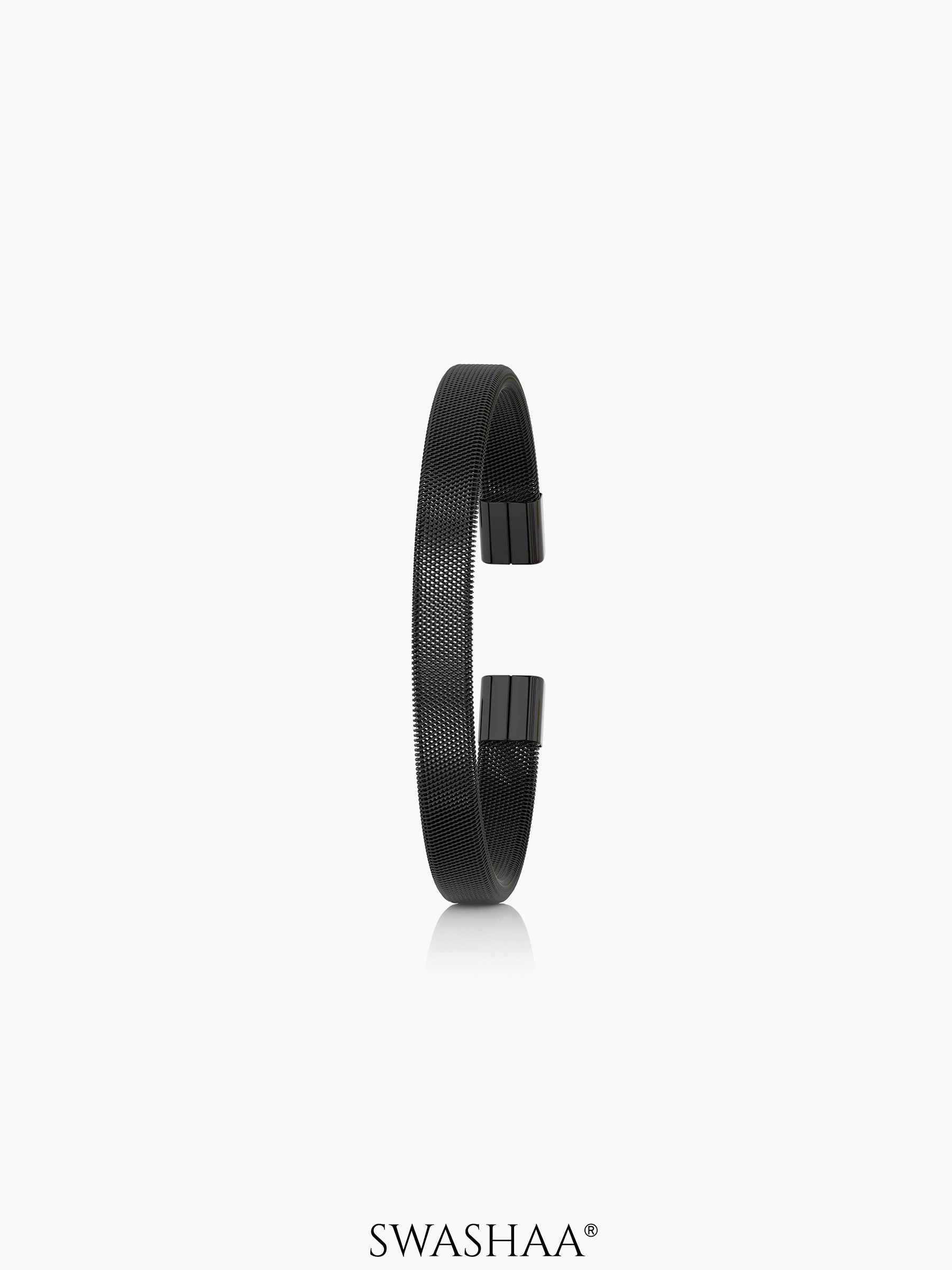 Mesh Cuff Men's Bracelet Black