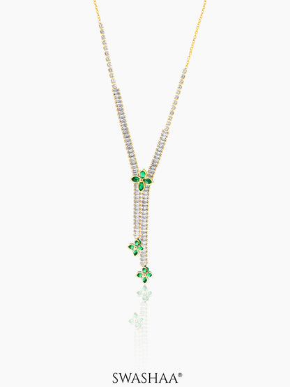 Shanon Clover Charmed Y-shaped Necklace Gold