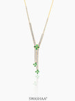 Shanon Clover Charmed Y-shaped Necklace Gold