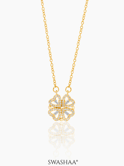 Shiny Clover Necklace 18K Gold Plated