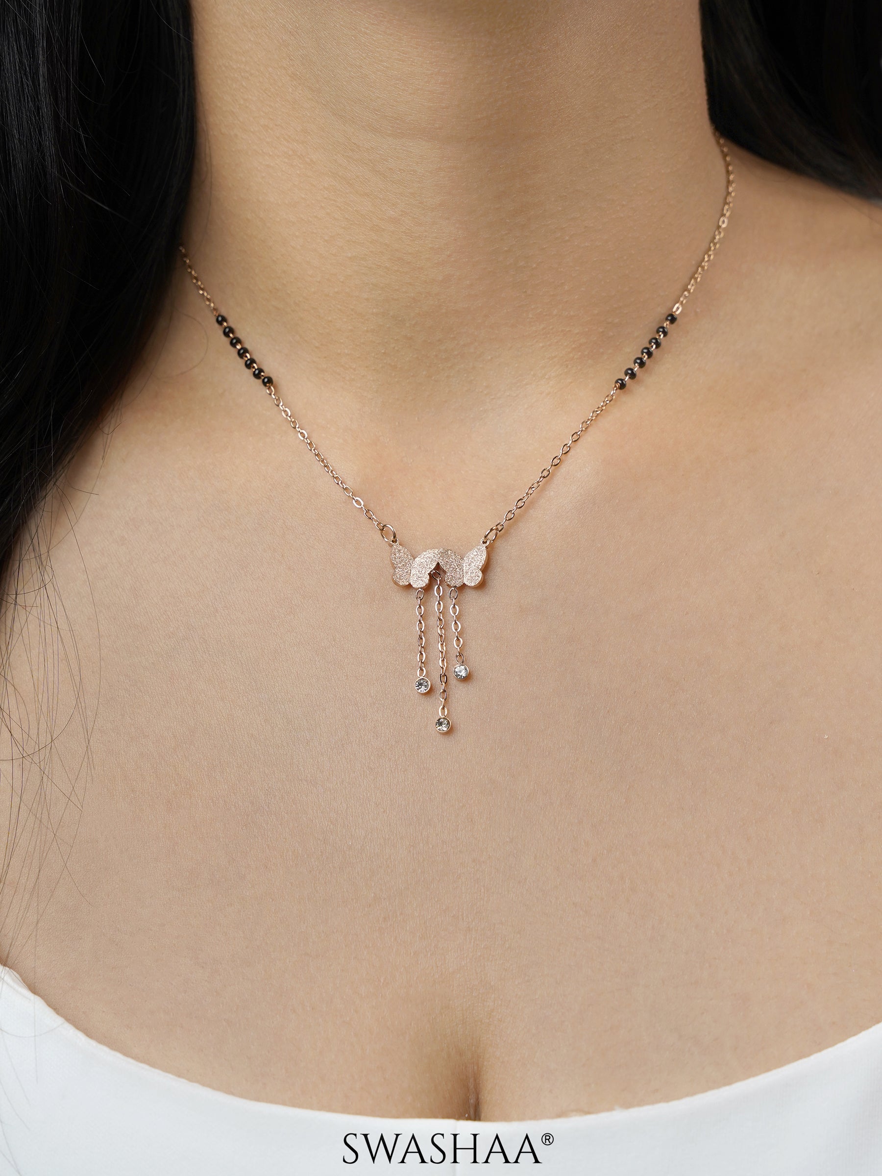 Shreya Rosegold Plated Mangalsutra
