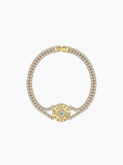 Shubh Diamond 18K Gold Plated Rakhi Gold