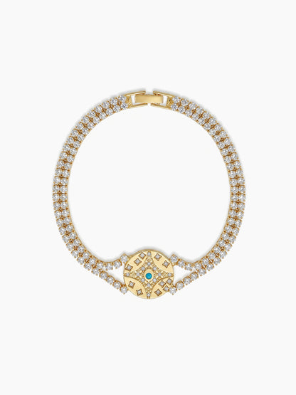 Shubh Diamond 18K Gold Plated Rakhi Gold
