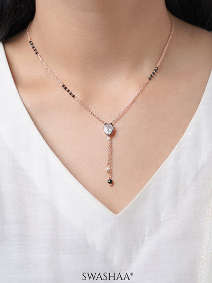 Shyla Rosegold Plated Mangalsutra