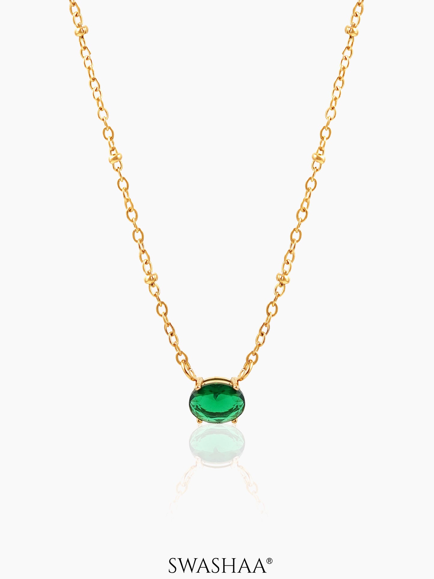 Sierra Solitaire 18K Gold Plated Necklace Gold