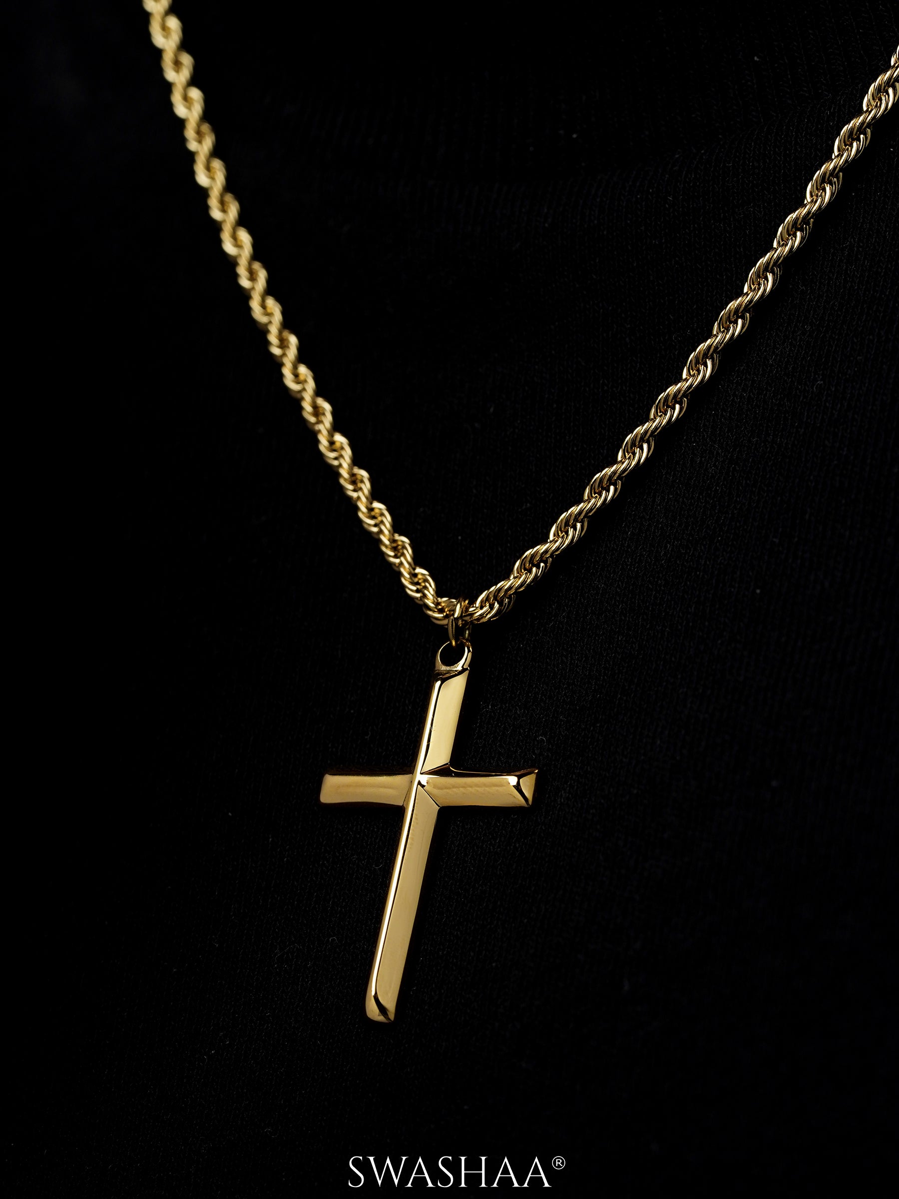 Sion Cross Rope Men's Chain Pendant