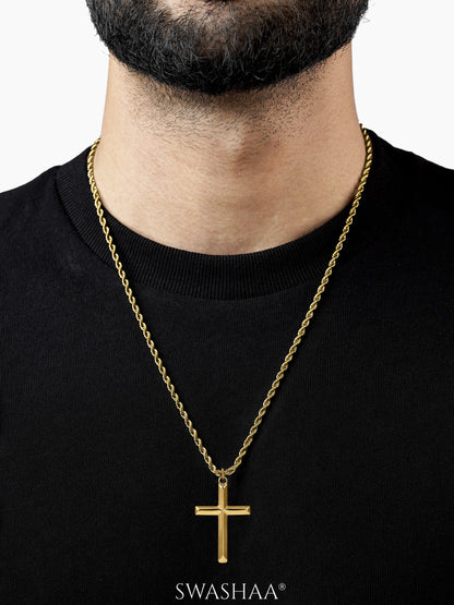 Sion Cross Rope Men's Chain Pendant