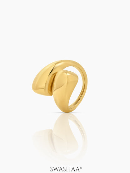 Siona Curve Ring 18K Gold Plated