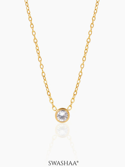 Sitara Solitaire 18K Gold Plated Necklace 18K Gold Plated