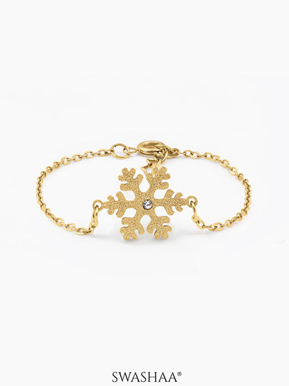 Snowflake 18K Gold Plated Kid's Bracelet Gold