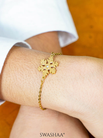 Snowflake 18K Gold Plated Kid's Bracelet