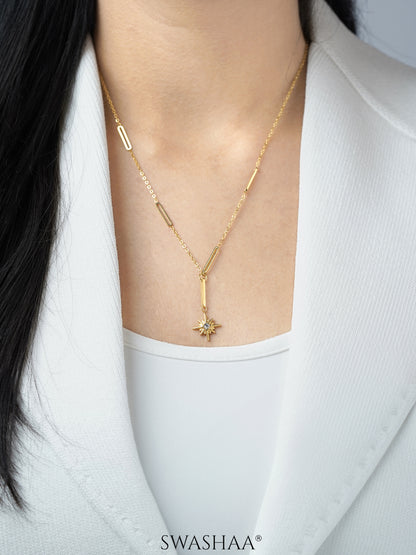 Solar Star 18K Gold Plated Necklace