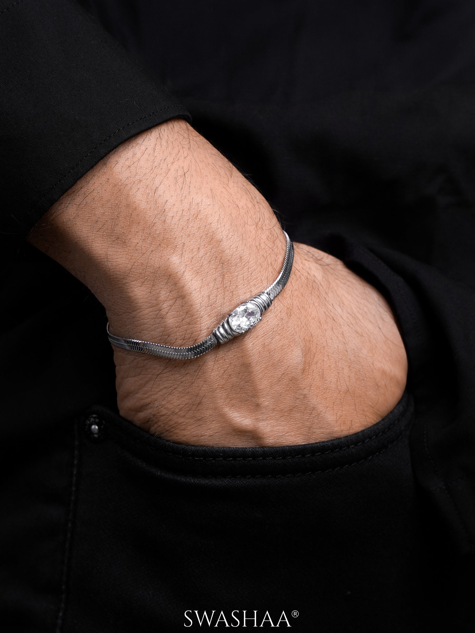 Solitaire Chain Men's Bracelet