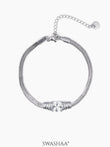 Solitaire Chain Men's Bracelet Silver