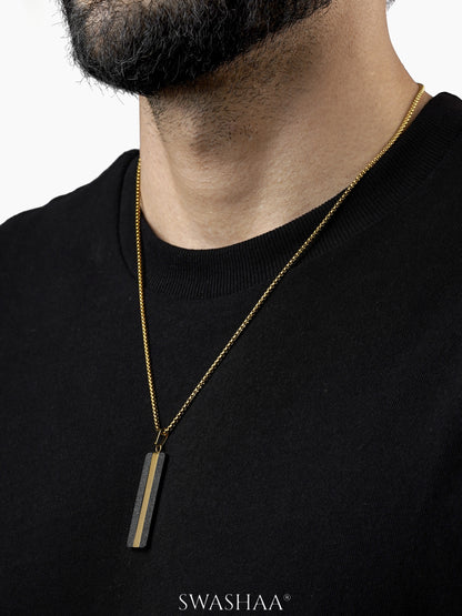 Solomon 18K Gold Plated Men's Chain Pendant