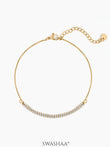 Sophia Diamond Double Strand Women's Anklet Gold