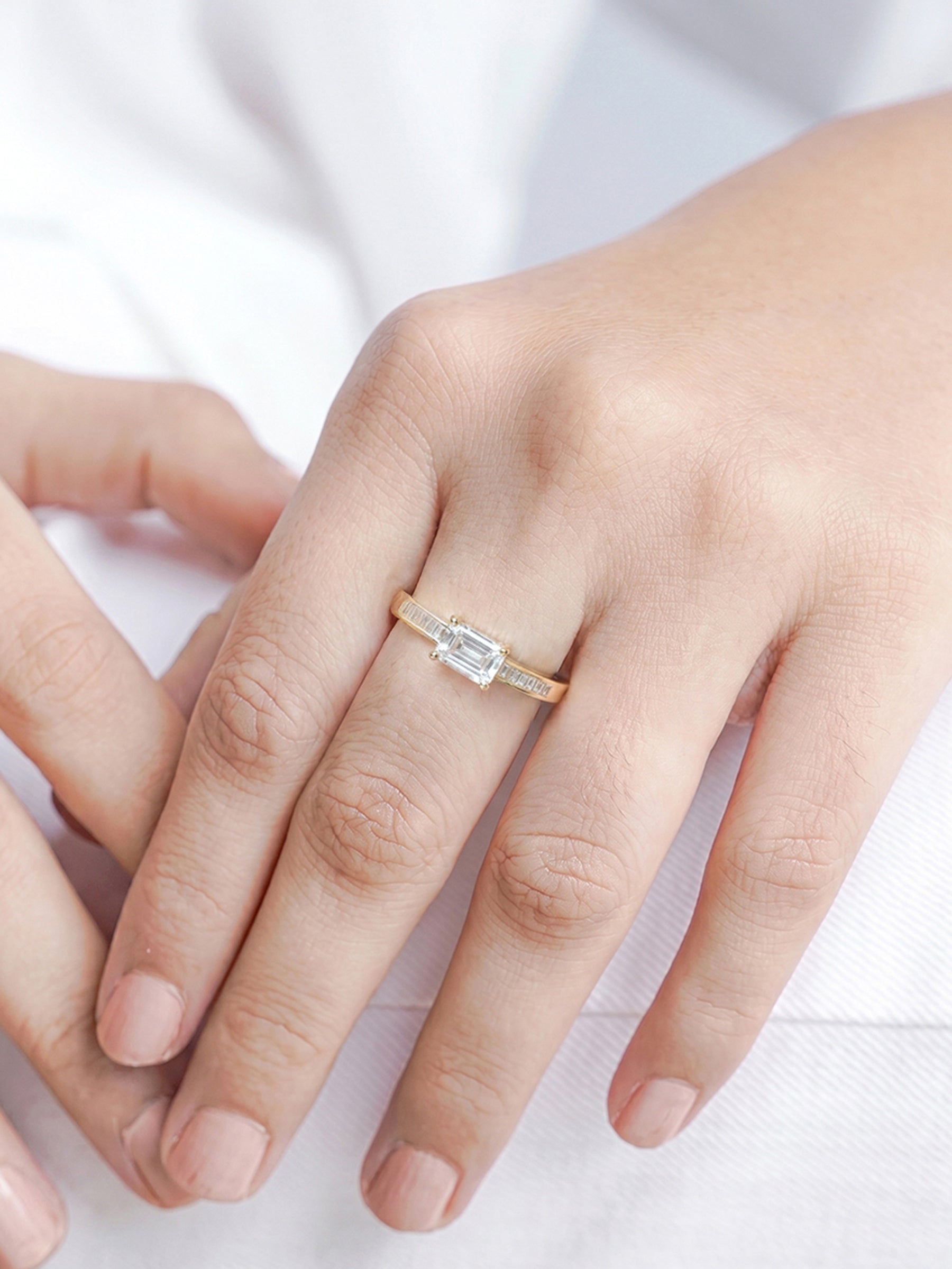 Sorielle Solitaire 18K Gold Plated Women's Ring