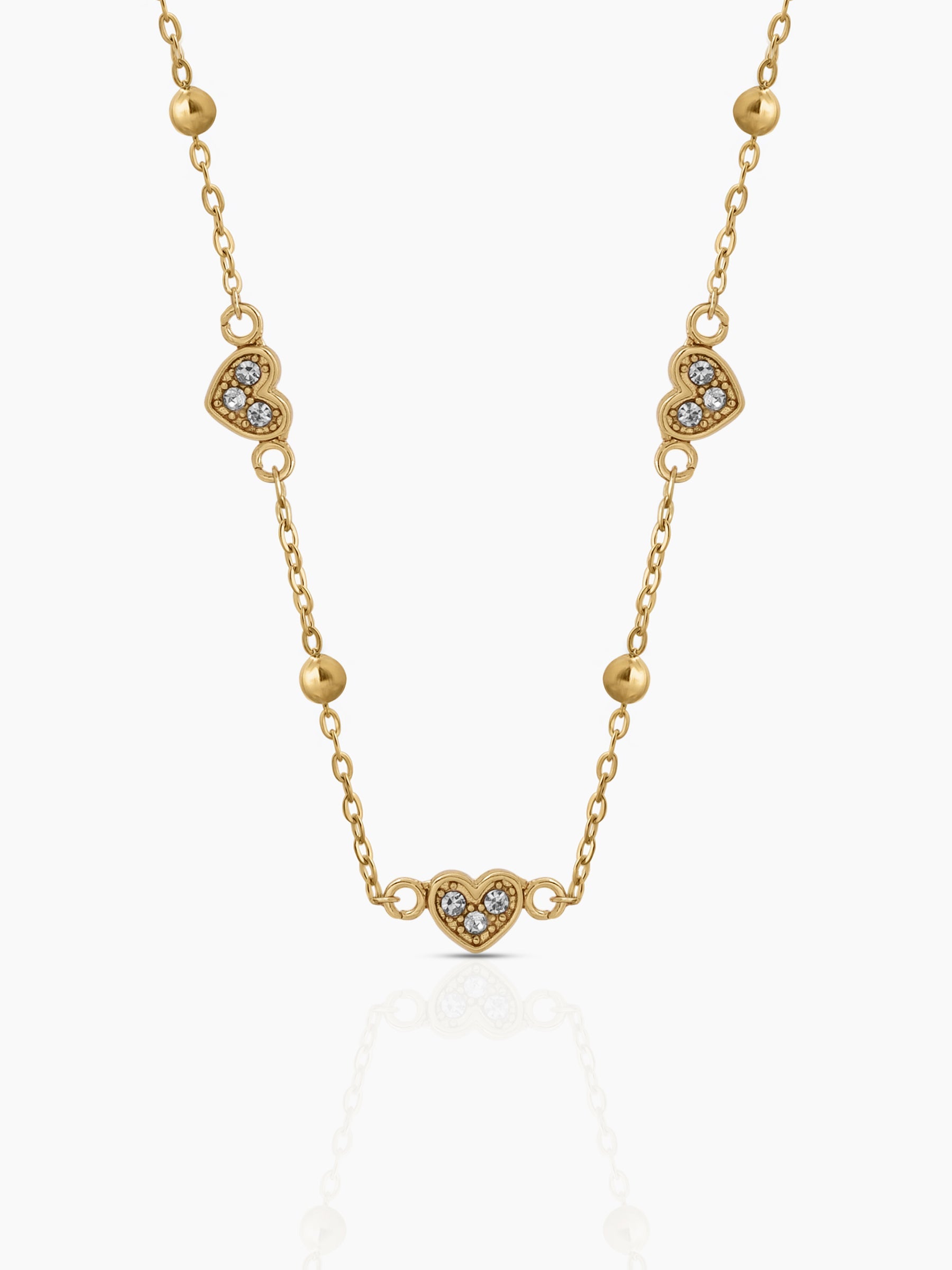Sorina Heart Necklace 18K Gold Plated