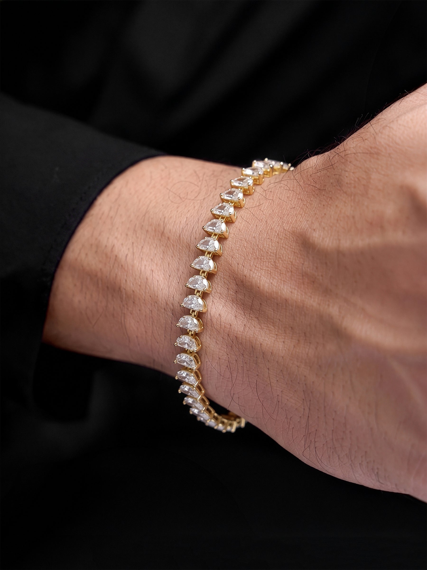 Sovira Diamond Tennis Men's Bracelet