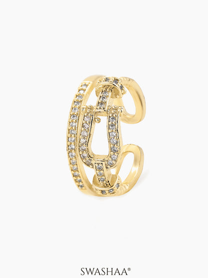 Sparkle 14K Gold Plated Ring