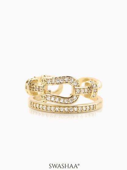 Sparkle 14K Gold Plated Ring Gold