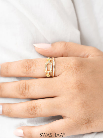 Sparkle 14K Gold Plated Ring