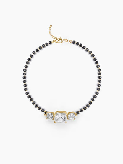 Square Solitaire 18K Gold Plated Mangalsutra Bracelets Gold