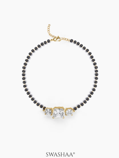 Square Solitaire 18K Gold Plated Mangalsutra Bracelets Gold