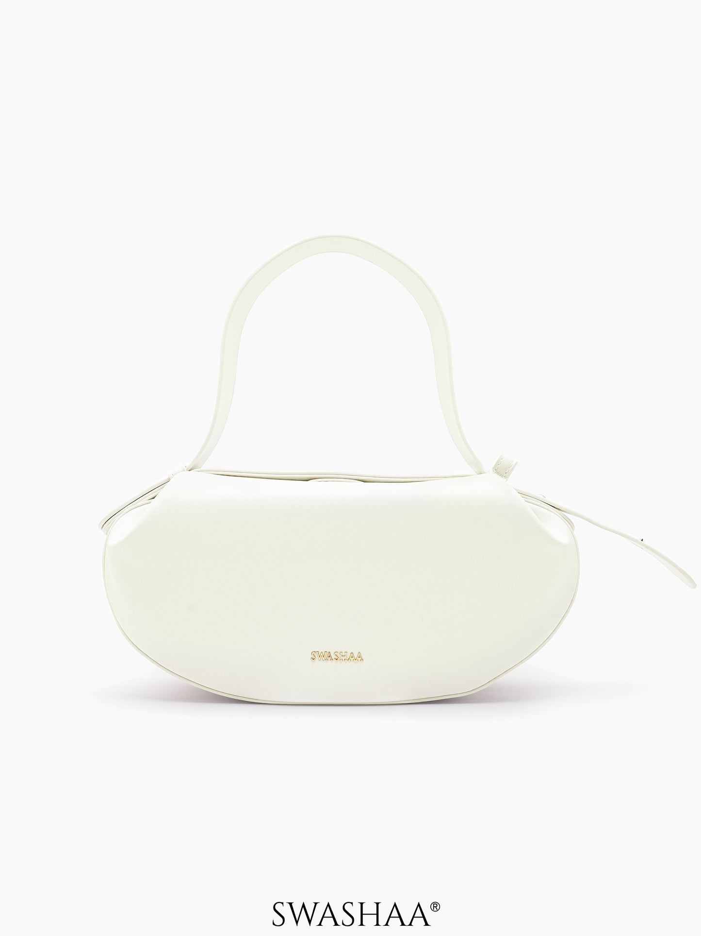 Stella Leather Shoulder Bag White