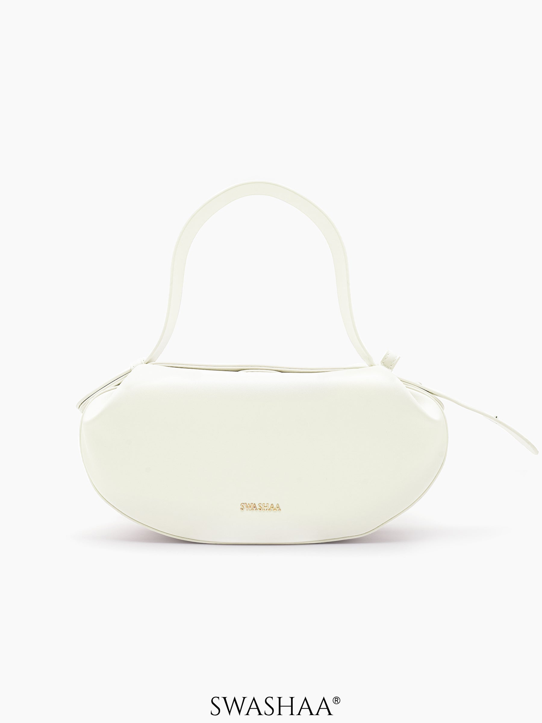 Stella Leather Shoulder Bag White