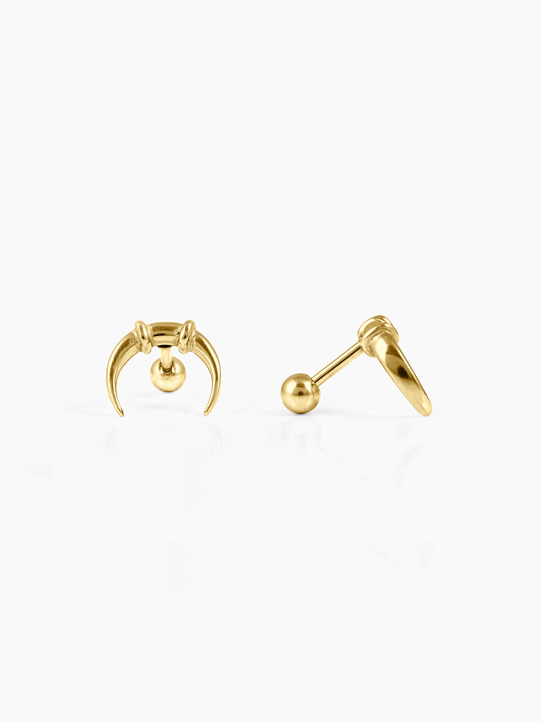 Steven 18K Gold Plated Men's Earrings Gold