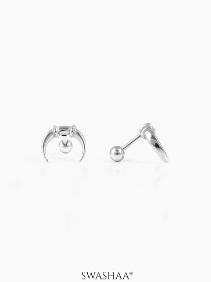 Steven Men's Earrings Silver