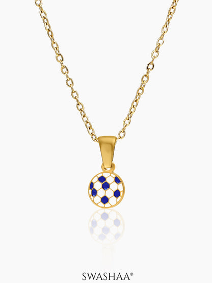 Striker Football 18K Gold Plated Kid's Chain Pendant Gold