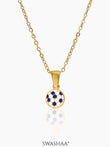Striker Football 18K Gold Plated Kid's Chain Pendant Gold