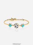 Striker Football 18K Gold Plated Kid's Kada Bracelet Gold