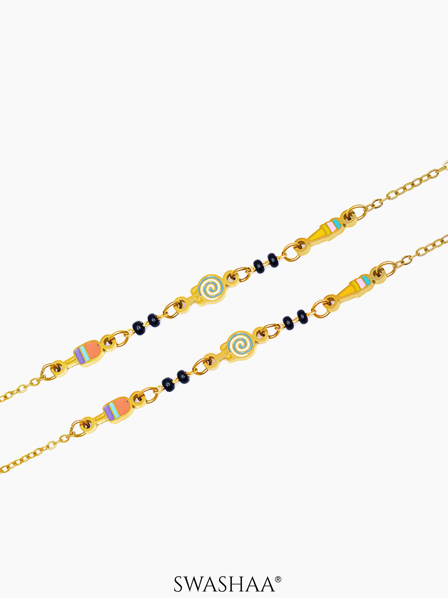 Sugar Bliss 18K Gold Plated Kid's Nazariya Bracelet