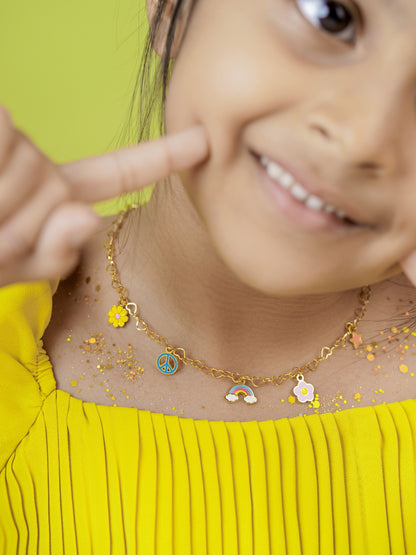 Sunday Charms 18K Gold Plated Kid's Necklace