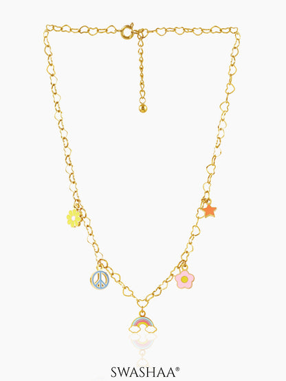 Sunday Charms 18K Gold Plated Kid's Necklace