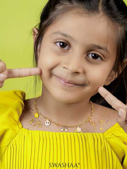 Sunday Charms 18K Gold Plated Kid's Necklace