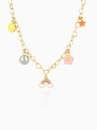 Sunday Charms 18K Gold Plated Kid's Necklace Gold