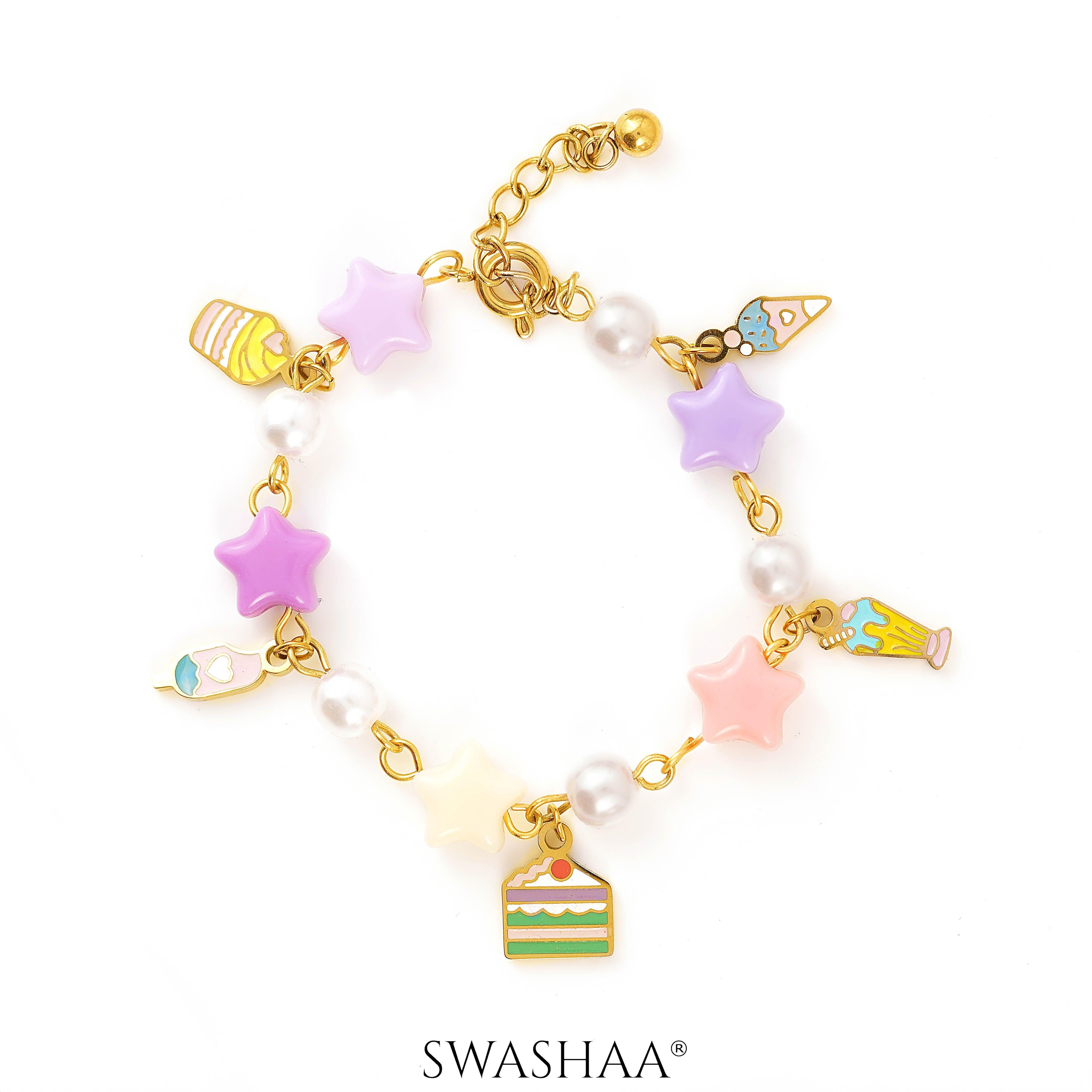 Super Stars Charms 18K Gold Plated Kid's Bracelet Gold