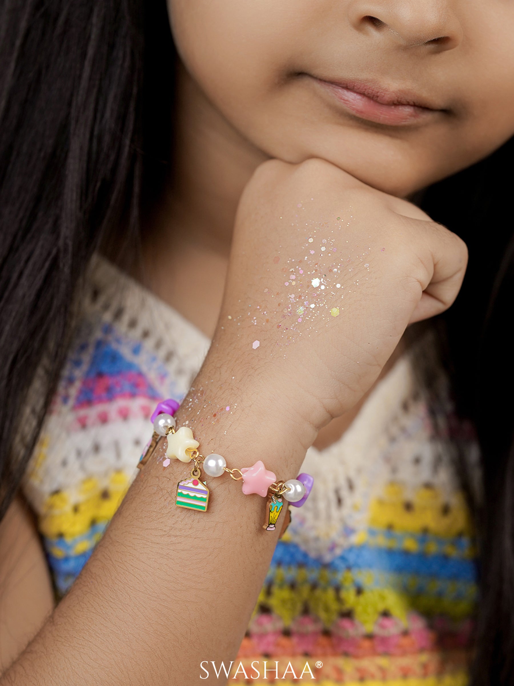 Super Stars Charms 18K Gold Plated Kid's Bracelet