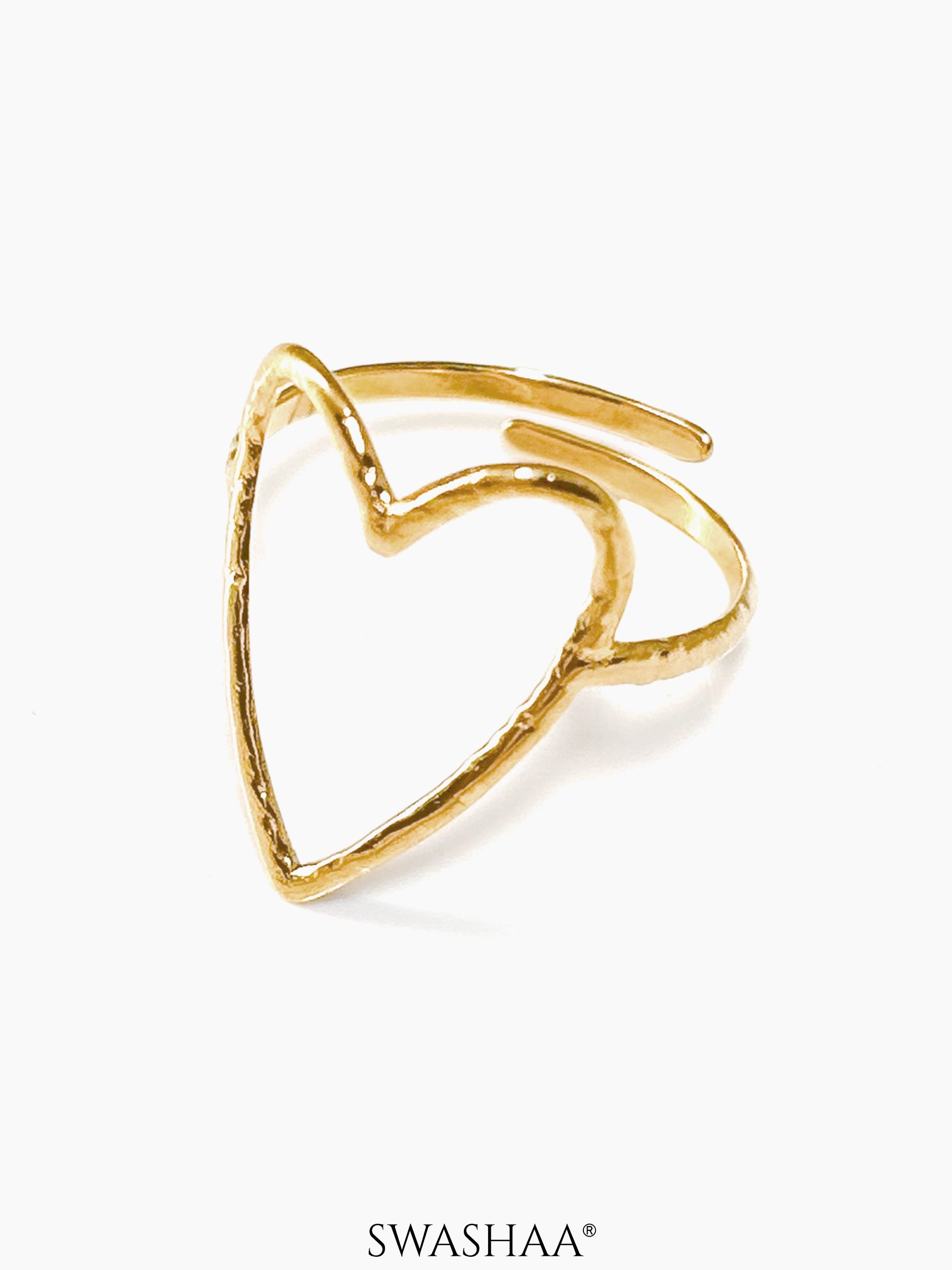 Susana Heart 18K Gold Plated Ring Gold