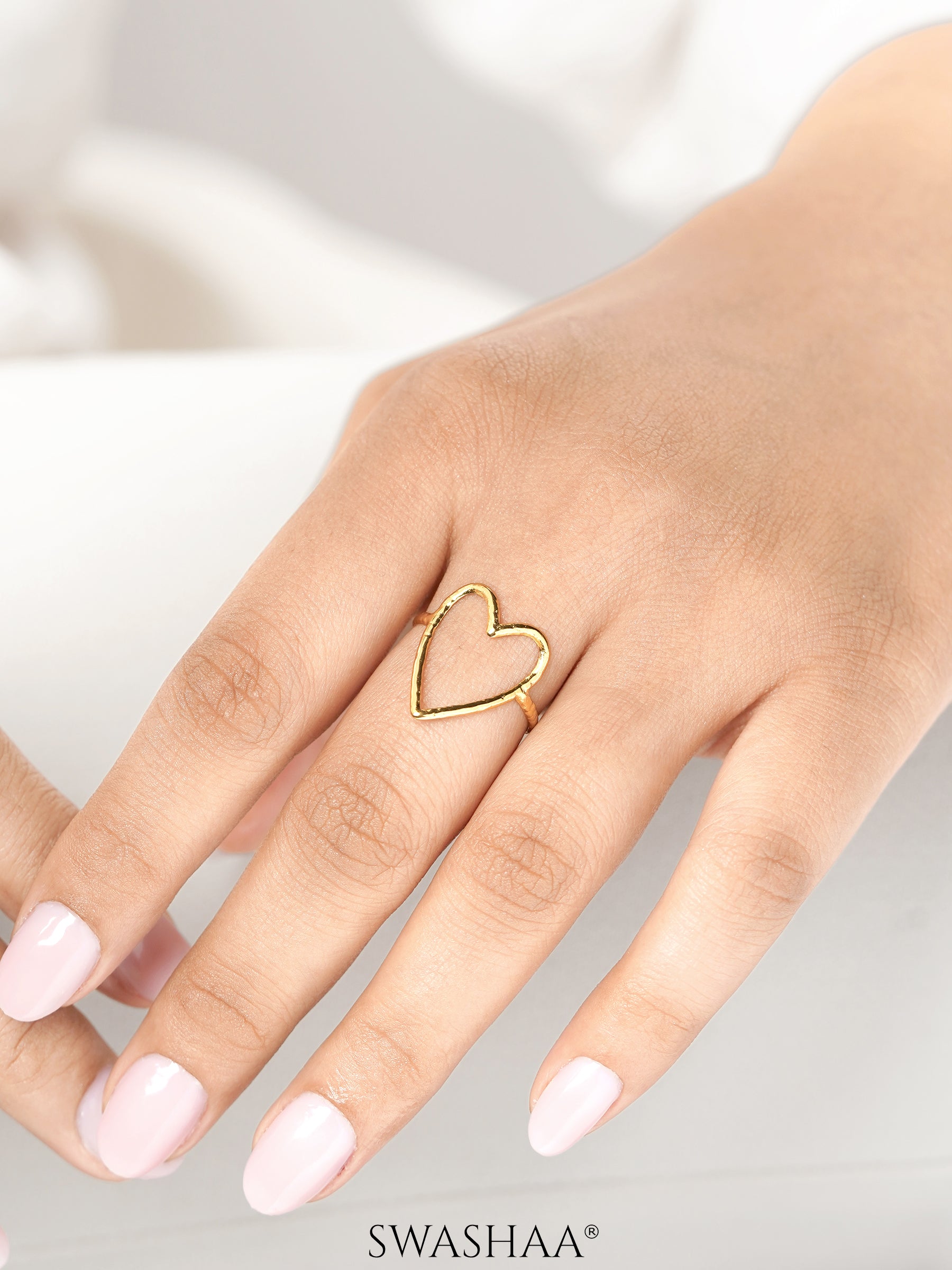 Susana Heart 18K Gold Plated Ring