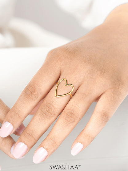 Susana Heart 18K Gold Plated Ring